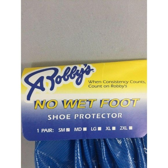 Robbys Shoe Covers No Wet Foot Blue Size S - Picture 2 of 9